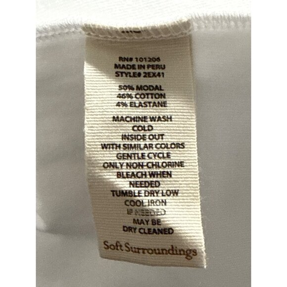 Soft Surroundings New with Tags White Wrap Style Top XLarge Modal Cotton Blend - Picture 6 of 7